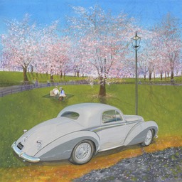 "Cherry Blossoms" (1948 Delahaye 135 M Chapron Coupé)