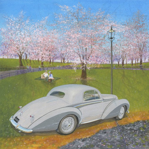 "Cherry Blossoms" (1948 Delahaye 135 M Chapron Coupé)