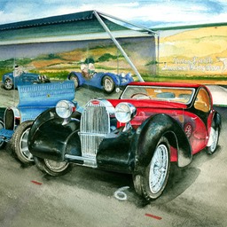 "Family" (1938 Bugatti Type 57C Atalante)