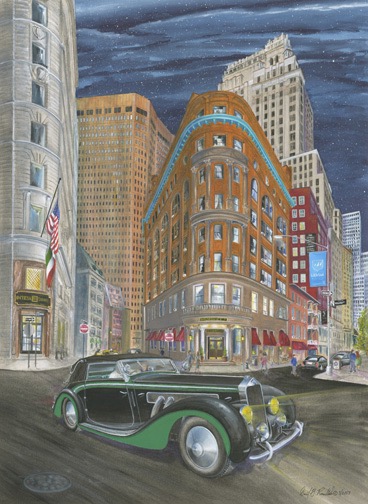 "Night on the Town" (1937 Delage D8-120 Delta Soort Henri Chapron Cabriolet)